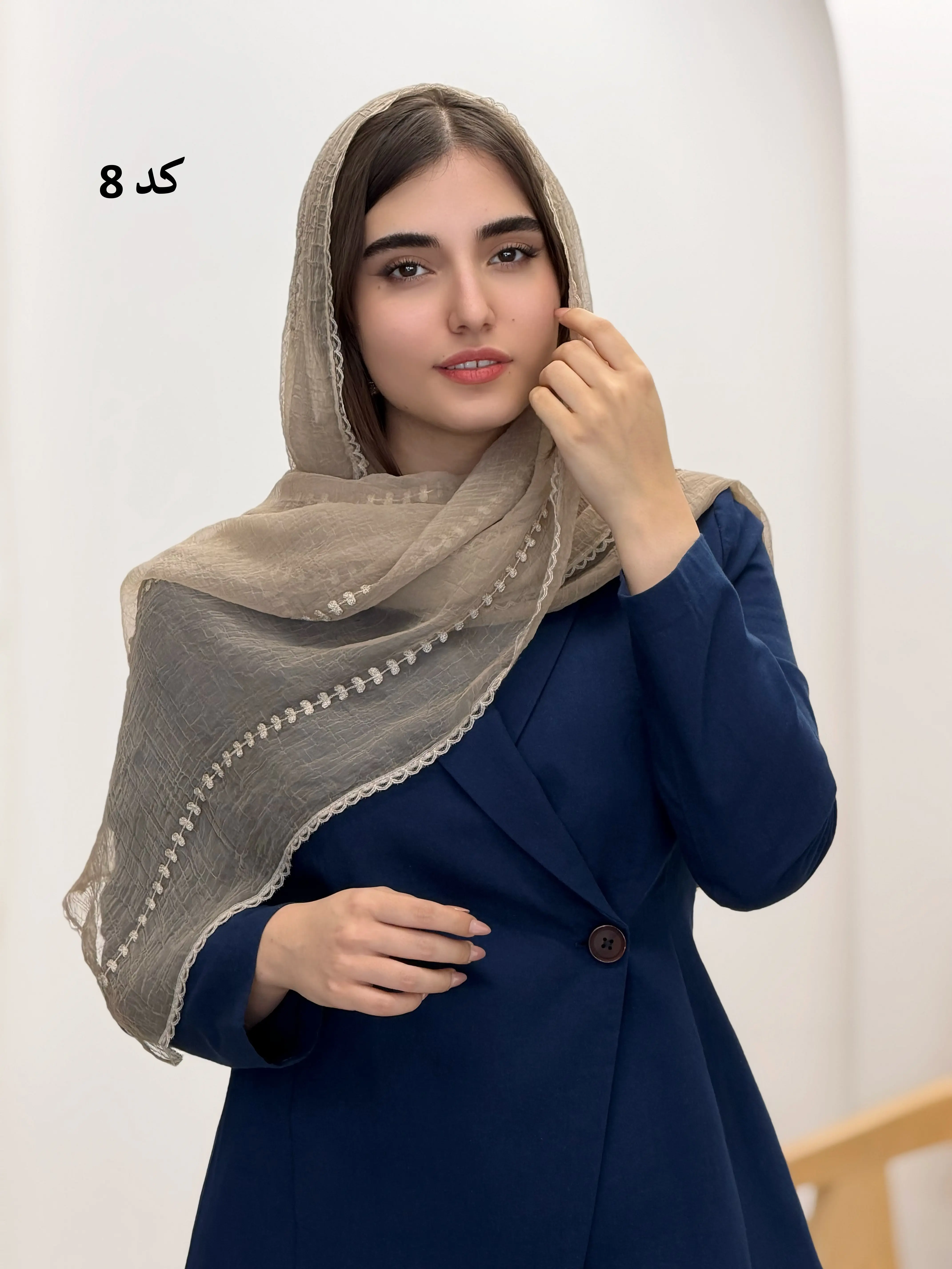 6574-شال حریر آلما